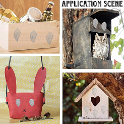 60 шт. 2 стиля железных листовых украшений&nbsp;AJEW-GF0012-11C