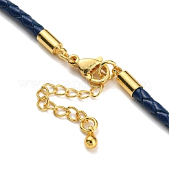 Braccialetti con maglie in cordoncino intrecciato in pelle&nbsp;MAK-K022-01G-05