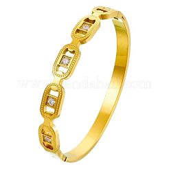 Овальные браслеты из нержавеющей стали 304 с паве из кубических цирконий&nbsp;FS-WG9D319-01