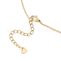 Женские цепочные ожерелья из нержавеющей стали 304 с подвеской в форме сердца из красного стекла с жемчужными самородками&nbsp;NJEW-JN05539