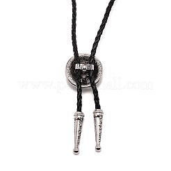 Плоское круглое ожерелье с египетским фараоном Лария для мужчин и женщин&nbsp;LS-NJEW-WH0011-06AS