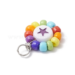 Подвески из непрозрачного акрила и стекла&nbsp;PALLOY-JF03837