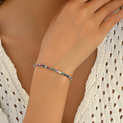 Минималистичные теннисные браслеты из латуни с паве из кубических цирконий для женщин&nbsp;YE4484-2