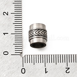 304 Edelstahl-Europäische Perlen&nbsp;STAS-H263-08P