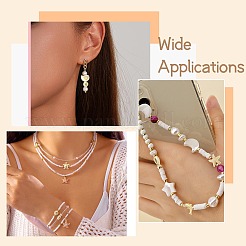 12 pièce 6 styles de perles en laiton plaquées&nbsp;KK-CJ0005-86