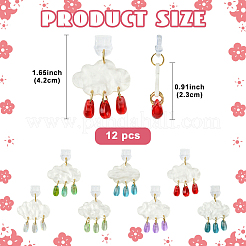 12 Stück 6 Farben PVC mobile staubdichte Stecker&nbsp;HJEW-YW00502