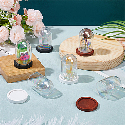 6 комплект 3-х цветных переливающихся стеклянных купольных крышек&nbsp;DJEW-NB0001-37