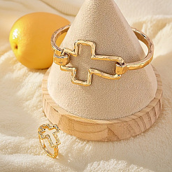 Браслеты и кольца из сплава с крестообразными звеньями&nbsp;FS-WGF260B-02