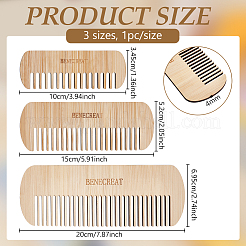 3 шт. 3 стиля фанерных расчесок для ручного вязания&nbsp;DIY-BC0015-36