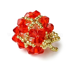 3 pièce de 3 couleurs de perles de rocaille de Noël avec breloques&nbsp;PALLOY-MZ00299