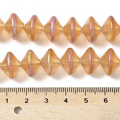 Стеклянные бусины с гальваническим покрытием &nbsp;EGLA-G038-01A-FR03