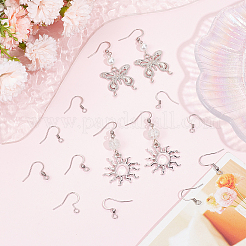 240 шт. 4 стиля французских сережек-крючков из нержавеющей стали 304&nbsp;STAS-SC0008-20B