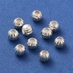 925 perline distanziatrici rotonde ondulate in argento sterling&nbsp;STER-K178-01B-S