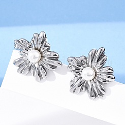 Boucles d'oreilles à tige en acier inoxydable 304&nbsp;EJEW-B108-12P