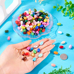 300 шт. окрашенных распылением деревянных бусин схима&nbsp;WOOD-TA0002-83A