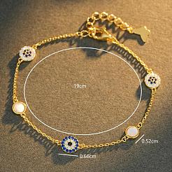 925 Armband aus Sterlingsilber mit Mikropavé-Fassung und blauen Zirkonia-Steinen&nbsp;SG3284-1