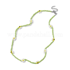 Collane di perline di vetro con fiori&nbsp;NJEW-TA00171