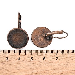 Ottone risultati leverback orecchino&nbsp;KK-C1244-16mm-R-NR