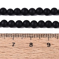 Natursteinperle schwarz Stränge&nbsp;G-R193-01-6mm