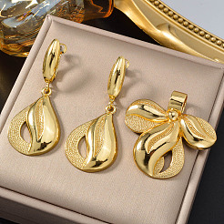 Комплекты из латунных подвесок и серег-колец&nbsp;FS-WG87DC9-01