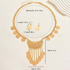 Комплекты длинных ожерелий и серег из сплава и железа в этническом стиле с кисточками для женщин&nbsp;OS1722