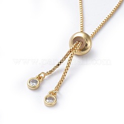 Bracelets bolo extensibles en laiton avec zircon cubique de micro pavé&nbsp;BJEW-JB04432-01