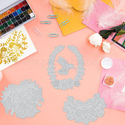 Металлические штампы из углеродистой стали с горячей фольгой&nbsp;DIY-WH0226-022