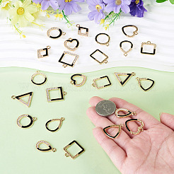 24 pendentif creux en alliage émaillé&nbsp;FIND-TA0011-20G