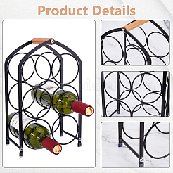 Tisch-Weinregal aus Eisen und Holz&nbsp;ODIS-WH0038-254