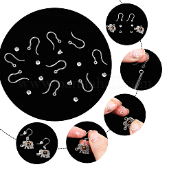 100 шт. прозрачные крючки для сережек из смолы&nbsp;RESI-CA0001-49