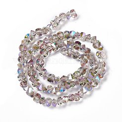 Прозрачные стеклянные бусины гальваническим пряди&nbsp;EGLA-L043-HP01