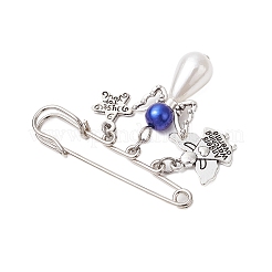 12 шт. 12-х цветные булавки для килта из сплава ангела и акрила&nbsp;JEWB-BR00175