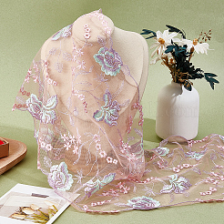 Tissu de broderie en dentelle polyester de 2 mètre&nbsp;DIY-CY0003-01A
