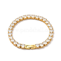 Теннисный браслет из прозрачного кубического циркония&nbsp;BJEW-E009-25B-G