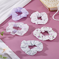 Резинки для волос в виде клеточки для девочек с цветочным узором&nbsp;OHAR-LP0002-31