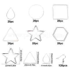 Kit fai da te per realizzare orecchini pendenti geometrici in ottone&nbsp;DIY-SC0012-79