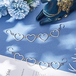 Цепочка для обуви Heart Link из нержавеющей стали 304&nbsp;HJEW-SP00017