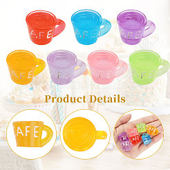 21шт 7 цвета прозрачные подвески из смолы&nbsp;RESI-GL0001-09