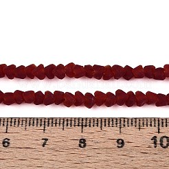 Fili di perline di vetro trasparente smerigliato&nbsp;GLAA-N016-4mm-26
