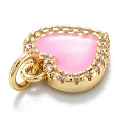 Pendenti in zirconi cubici trasparenti in micro pavè di ottone&nbsp;ZIRC-M115-43G-F