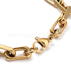 Ионное покрытие (ip) 304 нержавеющая сталь скрепки цепи браслеты&nbsp;BJEW-K240-06G