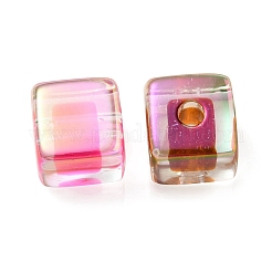 УФ-покрытие прозрачные акриловые европейские бусины X-OACR-F004-10