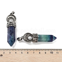 Большие остроконечные подвески из натурального красочного флюорита&nbsp;G-Q163-02AS-04