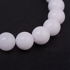 Bracelets extensibles en jade blanc naturel (teints)&nbsp;BJEW-JB02964