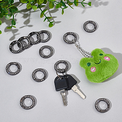 12 шт. кольцо пружинного затвора из сплава со стразами&nbsp;FIND-UN0003-37B