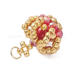 Подвески-короны из стеклянных бусинок&nbsp;PALLOY-MZ01042-03