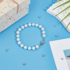 925 наконечник для бусин из стерлингового серебра с квадратной замшевой тканью для полировки серебра&nbsp;FIND-BC0013-10B