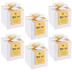 Складные квадратные бумажные коробки для конфет&nbsp;CBOX-WH0001-E01