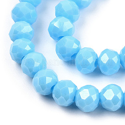 Chapelets de perles en verre électroplaqué&nbsp;EGLA-A034-P1mm-A06