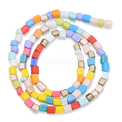 Непрозрачные спрей окрашены стеклянной бусины пряди GLAA-N047-05B